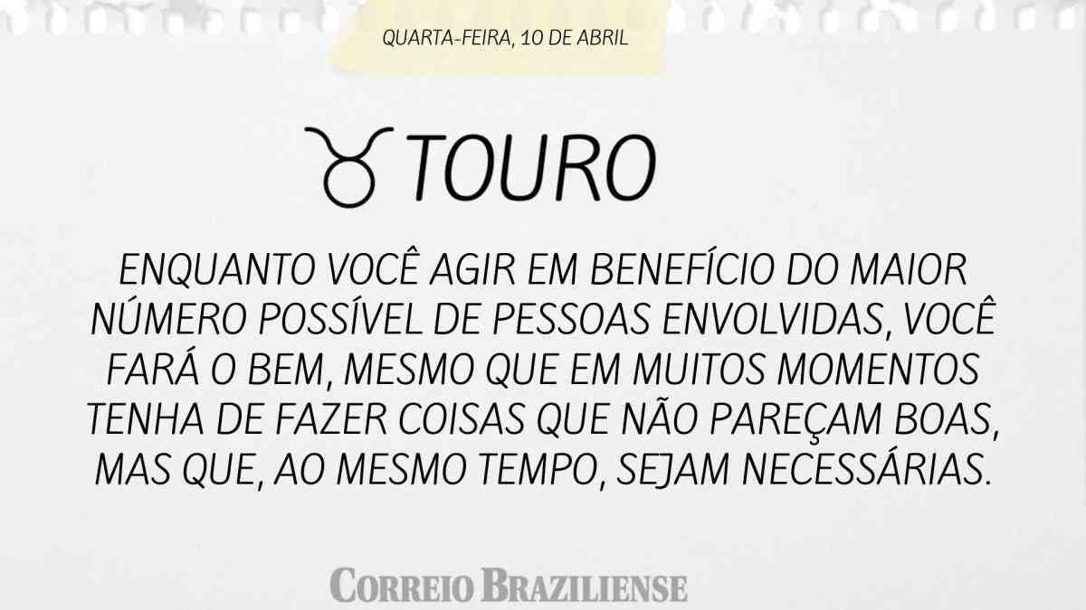 TOURO | 10 DE ABRIL