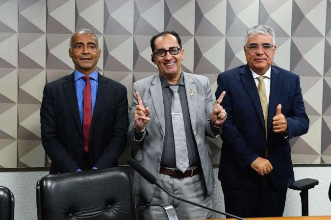 Romário, Kajuru e Girão serão os três nomes no comando da CPI -  (crédito: Roque de Sá/Agência Senado)