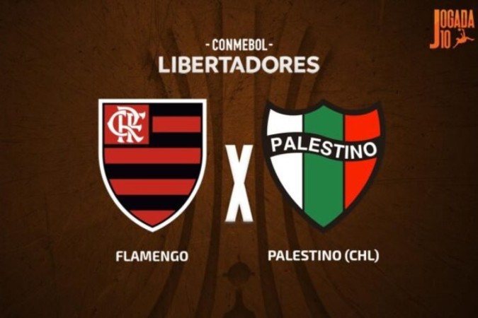 Flamengo x Palestino -  (crédito: Foto: Arte Jogada10)