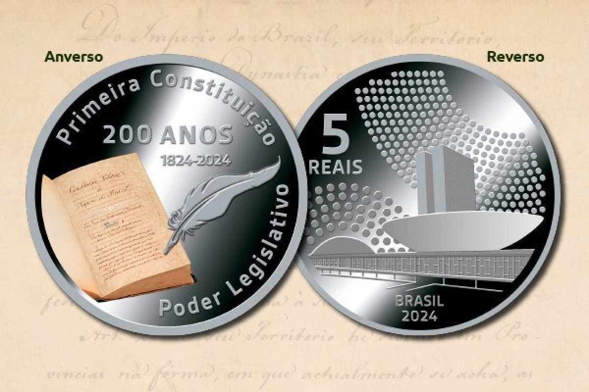Banco Central lança moeda em comemoração aos 200 anos da primeira Constituição