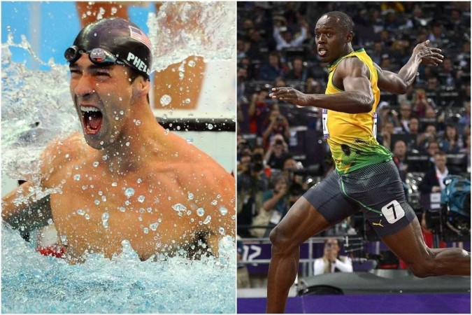 Michael Phelps a Usain Bolt -  (crédito: AFP)