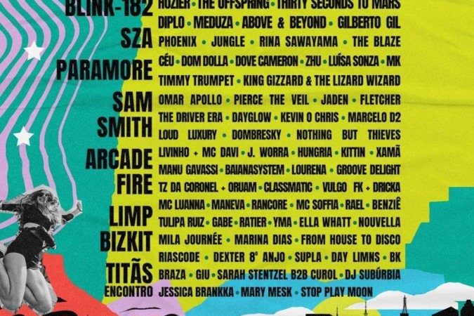 Line-up dos shows apresentados no Lollapalooza 2024 -  (crédito: Reprodução)