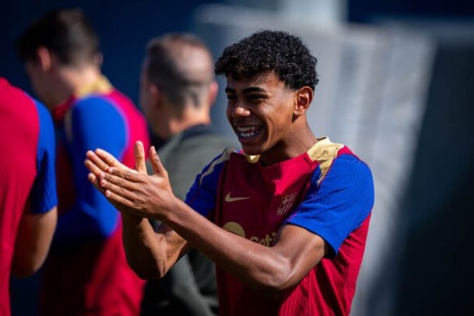 Treino do Barcelona antes de encarar o Cádiz pelo Espanhol -  (crédito: Foto: Reprodução X Barcelona)