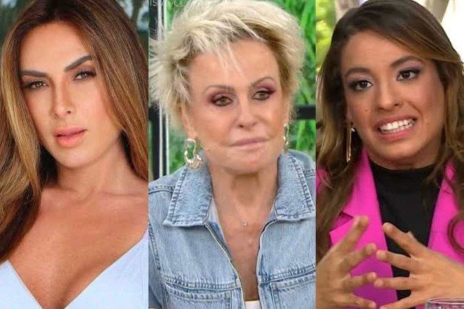 Nicole Bahls, Ana Maria Braga e Beatriz Reis - (crédito: Reprodução TV Glovo) Nicole Bahls, Ana Maria Braga e Beatriz Reis - (crédito: Reprodução TV Glovo)