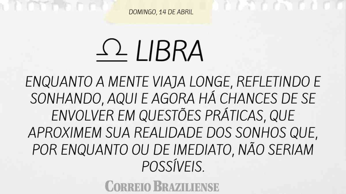 LIBRA | 14 DE ABRIL