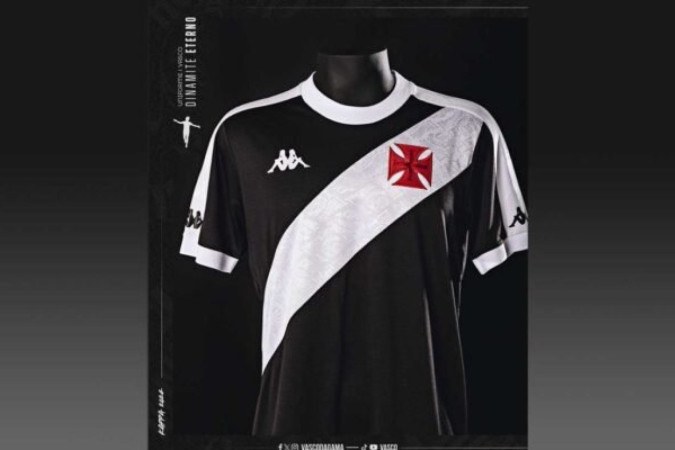 A nova camisa do Vasco tem alusão a Roberto Dinamite -  (crédito:  Foto:  Alessandra Lima /Movedby)