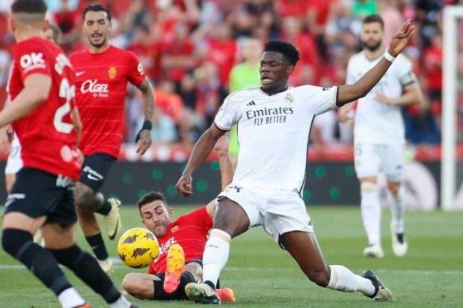 Tchouaméni fez o gol da vitória e foi um dos destaques da vitória do Real Madrid -  (crédito:  AFP via Getty Images)