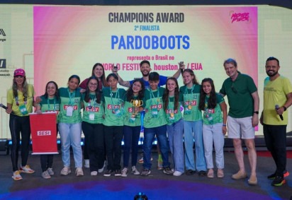 Equipe Pardoboot da escola SESI CE 260, de Santa Cruz do Rio Pardo (SP), ja recebeu dois prêmios na competição -  (crédito: Augusto Coelho/CNI)