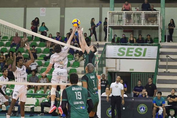 O resultado manteve a invencibilidade do Goiás como mandante esta temporada. -  (crédito: Rogério Guerreiro/Brasília Vôlei)