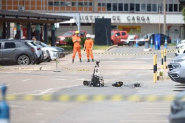 Suspeita de bomba no Aeroporto de Brasília ontem de manhã -  (crédito: Ed Alves/CB/DA.Press)