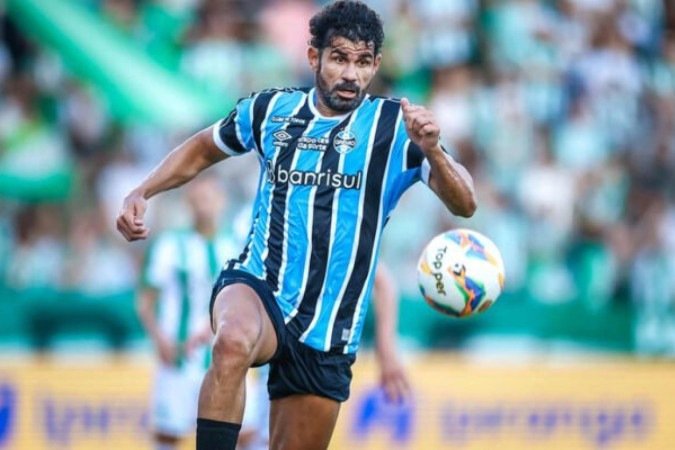 Diego Costa teve início arrasador em sua chegada ao Grêmio com seis gols em oito jogos -  (crédito: Foto: Lucas Uebel/Grêmio FBPA)