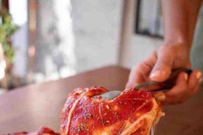 Famosa pizza de muçarela da pizzaria Dom Bosco
