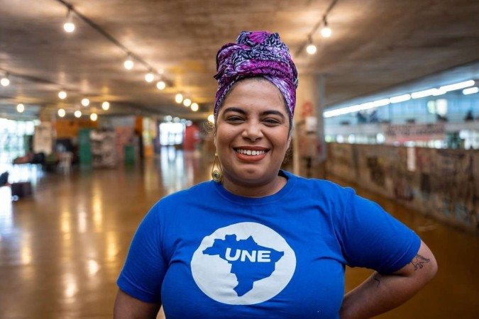 "Estudos indicam que medidas como essa podem reduzir em até 15% a taxa de evasão universitária.", diz Manuella Mirella, presidente da Une - (crédito: Karla Boughoff) "Estudos indicam que medidas como essa podem reduzir em até 15% a taxa de evasão universitária.", diz Manuella Mirella, presidente da Une - (crédito: Karla Boughoff)