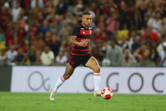 Everton Cebolinha em ação pelo Flamengo -  (crédito: Foto: Gilvan de Souza / Flamengo)