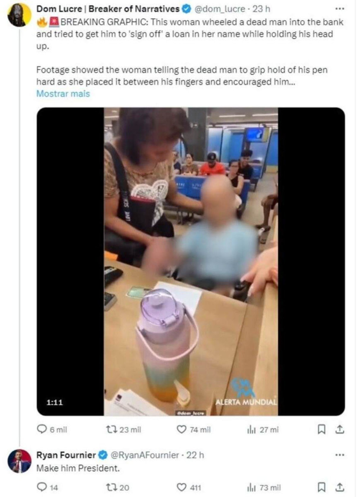 Ryan Fournier, assessor de Trump comenta nas redes sociais