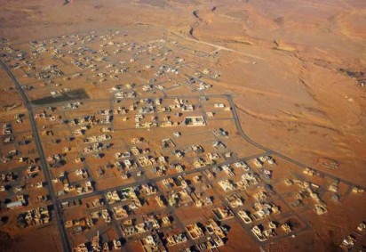 Localizado na Líbia, o maior sistema aquífero de água fóssil do mundo pode ser visto do espaço.  -  (crédito: Flickr/taigatrommelchen)