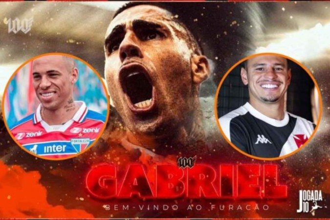 Gabriel (destaque maior), Breno Lopes (à esquerda) e Hugo Moura. Jogadores que trocaram de time nas últimas horas - (crédito: Marcelo Caitano) Gabriel (destaque maior), Breno Lopes (à esquerda) e Hugo Moura. Jogadores que trocaram de time nas últimas horas - (crédito: Marcelo Caitano)