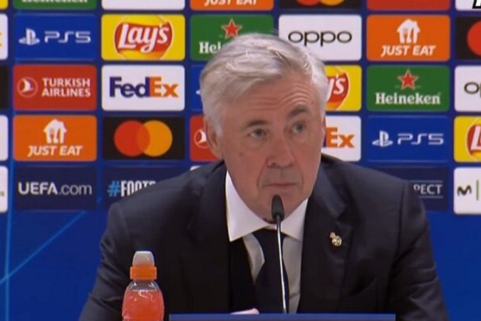 Ancelotti está vivo com o Real Madrid em duas competições  -  (crédito: Darren Staples/AFP via Getty Images)