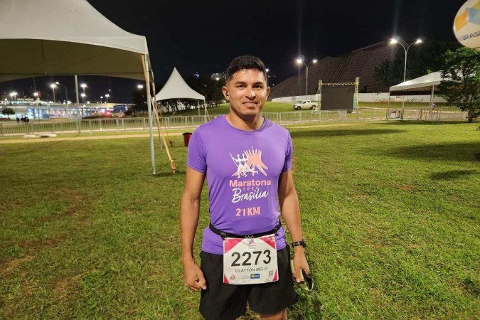 Clayton Melo na maratona de Brasília
