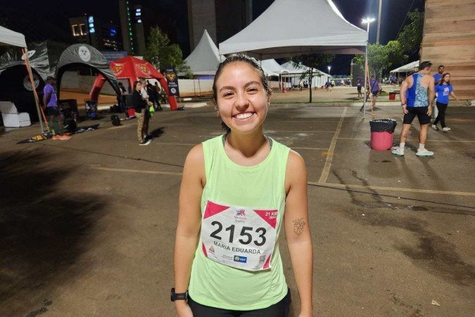 Maria Eduarda na maratona de Brasília