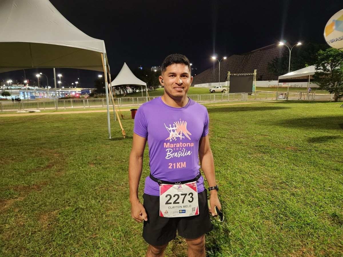 Clayton Melo na maratona de Brasília