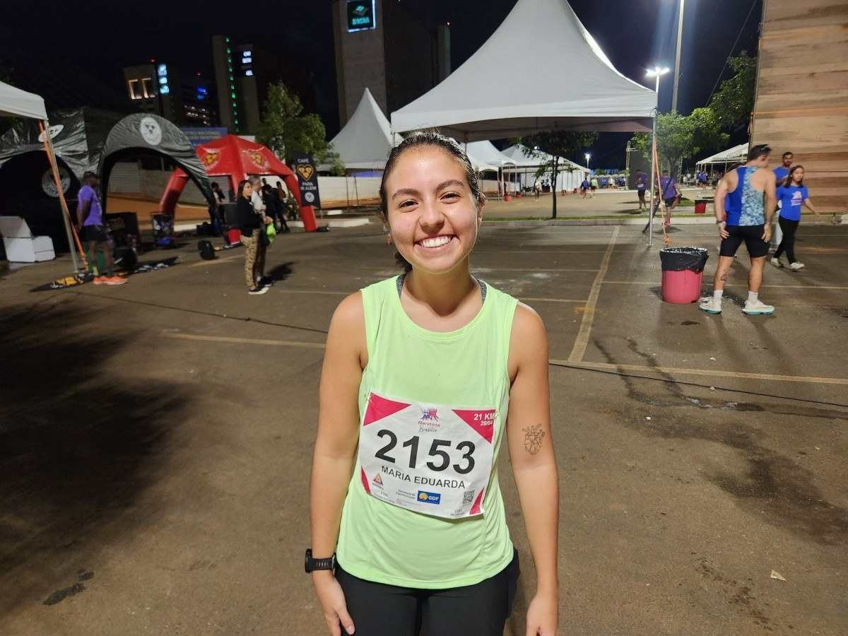 Maria Eduarda na maratona de Brasília