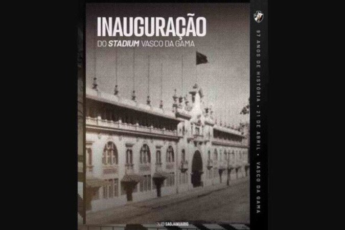 Vasco celebra 97 anos do estádio que representa uma história de dignidade no futebol  -  (crédito: Foto: Reprodução redes sociais / Vasco)