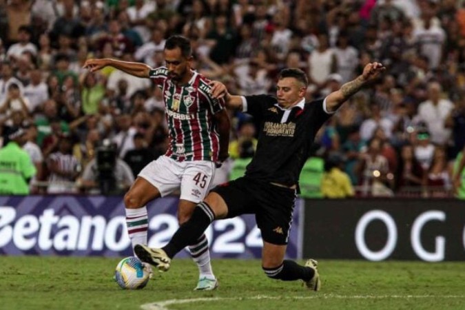 Hugo Moura se destacou em sua estreia no Vasco ao cruzar para o gol de Vegetti  -  (crédito: - Foto: Leandro Amorim/Vasco da Gama)