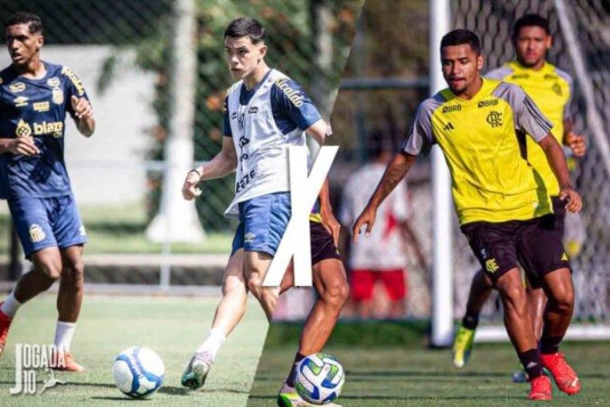 Santos e Flamengo se enfrentam no Brasileirão Sub-20 -  (crédito:  Marcelo Caitano)