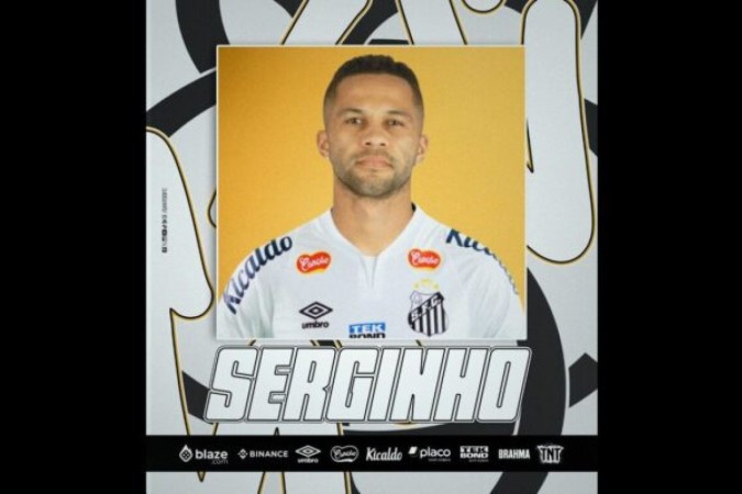 Vindo do MaringÃ¡, Serginho fica atÃ© dezembro deste ano -  (crédito: Foto: DivulgaÃ§Ã£o/Santos FC)