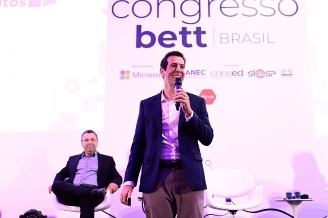 Secretário da Educação de São Paulo, Renato Feder, explica que Fluencímetro será aliado na alfabetização - (crédito: Divulgação/ Bett Brasil) Secretário da Educação de São Paulo, Renato Feder, explica que Fluencímetro será aliado na alfabetização - (crédito: Divulgação/ Bett Brasil)