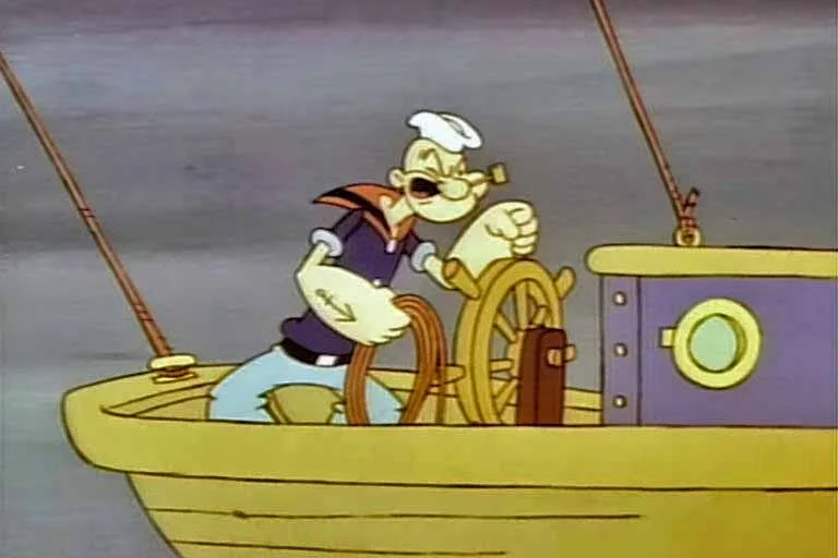 Personagem cultuado no universo das animações, Popeye voltará a ser tema de um filme após mais de 40 anos. A informação é da revista norte-americana Variety. 
 -  (crédito: Popeye - Reprodução Youtube)