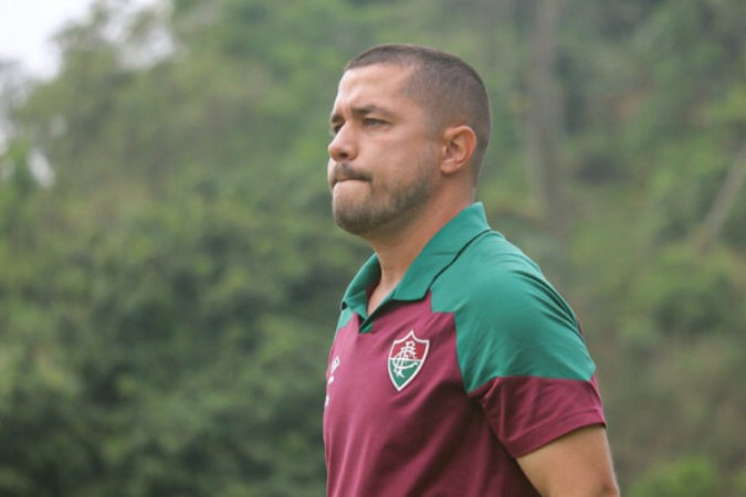 Felipe Canavan é o técnico da equipe do Fluminense, na categoria Sub-17  -  (crédito:  - Foto: Leonardo Brasil/Fluminense)