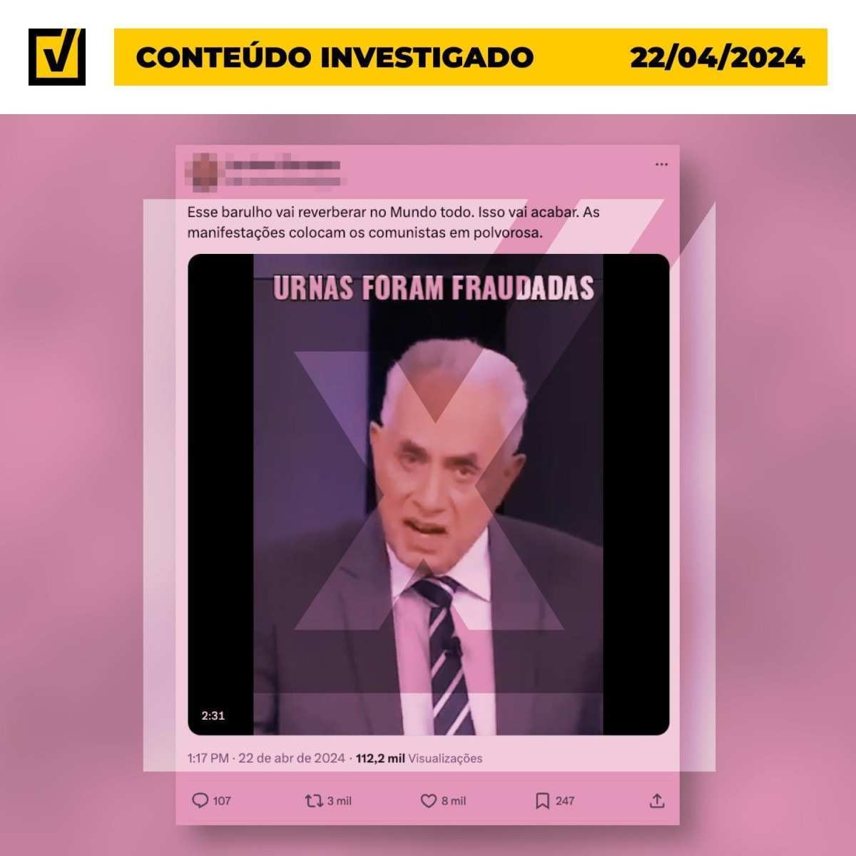 Vídeo descontextualiza e inventa frases para alegar que há pressão internacional contra o governo brasileiro