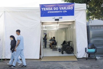 Tenda de acolhimento para pacientes com dengue é inaugurada no Varjão -  (crédito:  LUCIO BERNARDO JR)
