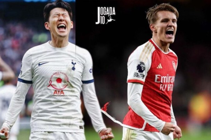   Son (Tottenham) e Odegaard (Arsenal) - Divulga....o 
     -  (crédito: Foto: Divulgação/Jogada 10)