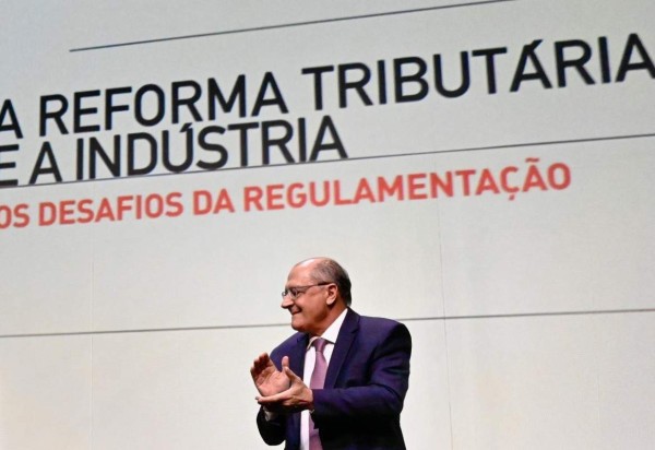 Vice Presidente da República Geraldo Alckmin durante a Abertura do evento Reforma Tributária e a Indústria - Desafios da Regulamentação, na Fiesp, em São Paulo -  (crédito: Cadu Gomes/VPR)