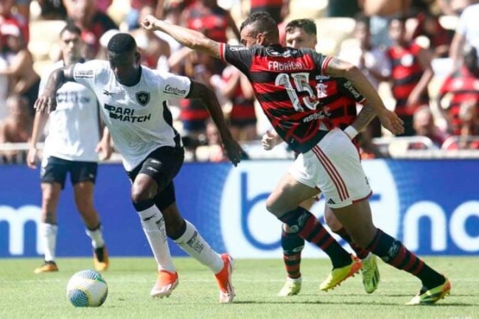 Fabrício Bruno durante a partida contra o Botafogo -  (crédito: Foto: Vitor Silva/Botafogo)