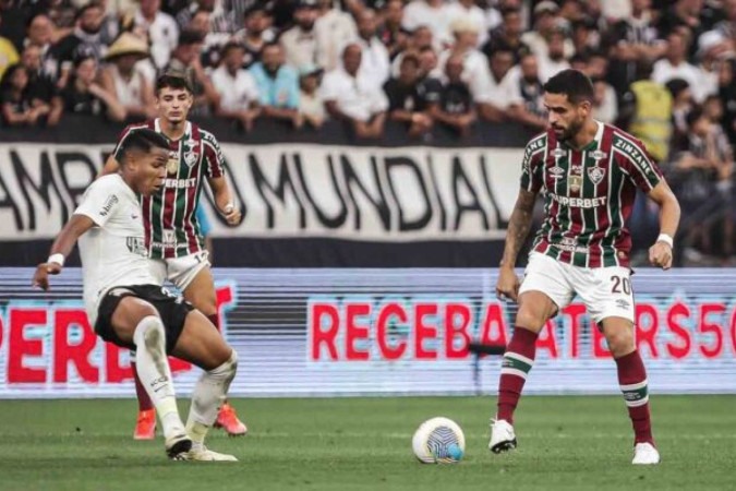  S..o Paulo, Brasil - 28/04/2024 - Neo Qu..mica Arena - .Fluminense enfrenta o Corinthians esta tarde em S..o Paulo pela 4.. rodada do Campeonato Brasileiro 2024..FOTO DE LUCAS MER..ON / FLUMINENSE FC..IMPORTANTE: Imagem destinada a uso institucional e divulga....o, seu uso comercial est.. vetado incondicionalmente por seu autor e o Fluminense Football Club...IMPORTANT: Image intended for institutional use and distribution. Commercial use is prohibited unconditionally by its author and Fluminense Football Club...IMPORTANTE: Im..gen para uso solamente institucional y distribuici..n. El uso comercial es prohibido por su autor y por el Fluminense Football Club.
     -  (crédito:  Lucas Mercon)