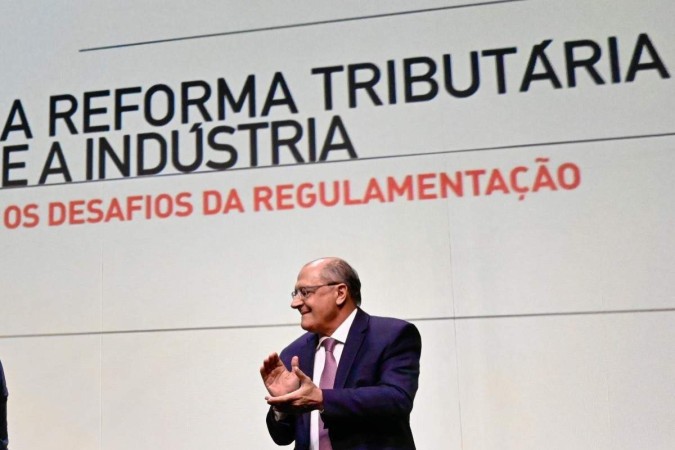 Vice Presidente da República Geraldo Alckmin durante a Abertura do evento Reforma Tributária e a Indústria - Desafios da Regulamentação, na Fiesp, em São Paulo -  (crédito: Cadu Gomes/VPR)