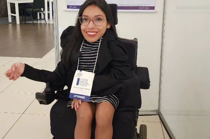 Aline esteve em Brasília para uma reunião com ministérios do governo federal e com a Secretaria Nacional dos Direitos das Pessoas com Deficiência para debater sobre inclusão
 -  (crédito: Reprodução/Instagram)