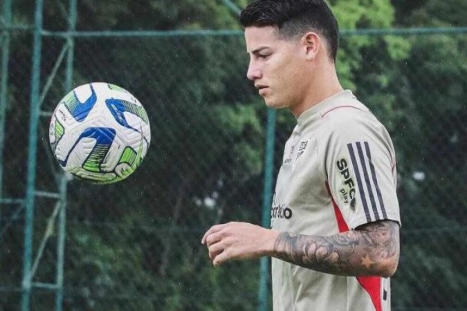 James tem 21 partidas com a camisa do São Paulo e dois gols marcados  -  (crédito: Foto: Rubens Chiri/saopaulofc.net)