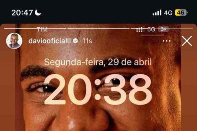 Perfil de Davi no Instagram foi hackeado