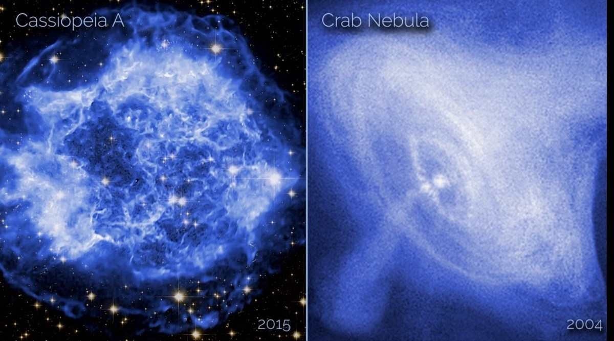 Nasa divulga vídeo que mostra 20 anos de duas supernovas em 20 segundos