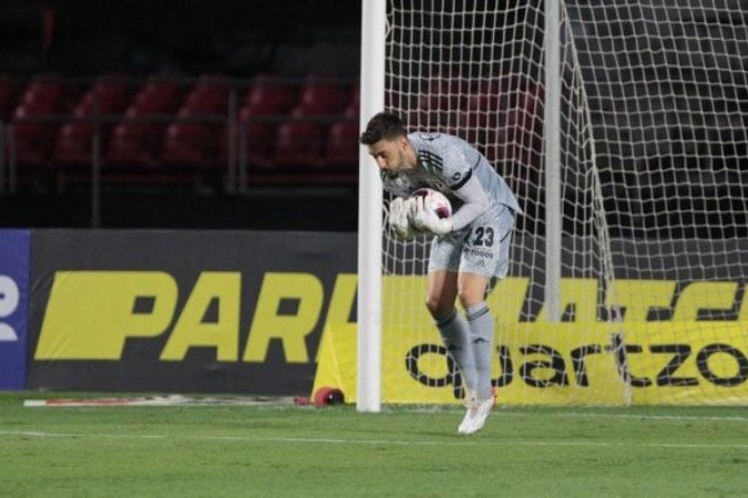 São Paulo chegou ao terceiro jogo sem sofrer gols -  (crédito: Foto: Rubens Chiri/Saopaulofc.net)