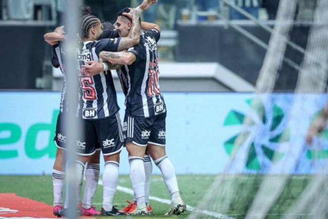 Atlético pressionou o Sport do início ao fim do primeiro tempo e construiu boa vantagem para o jogo de volta -  (crédito: Foto: Pedro Souza / Atlético)