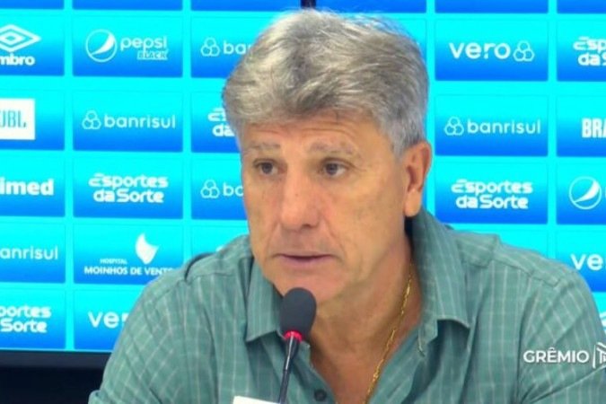 Renato citou desgaste do elenco com acúmulo de jogos na temporada -  (crédito: Foto: Reprodução/GrêmioTV)