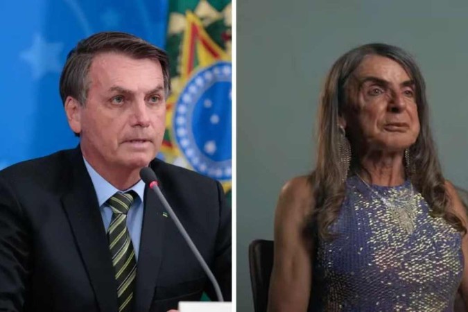 Bolsonaro negou ser Ana Carolina Apocalypse, uma mulher trans -  (crédito: Carolina Antunes / EBC / Reprodução/LGBT+60/YouTube)