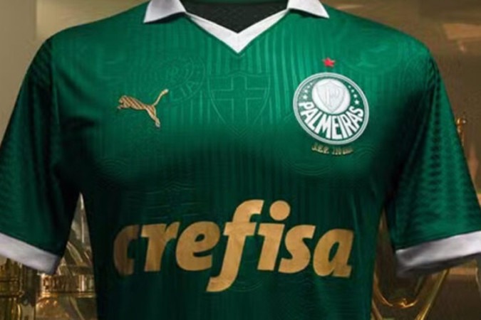 Crefisa pode sair da camisa do Palmeiras ao término da temporada -  (crédito: Foto: Divulgação)