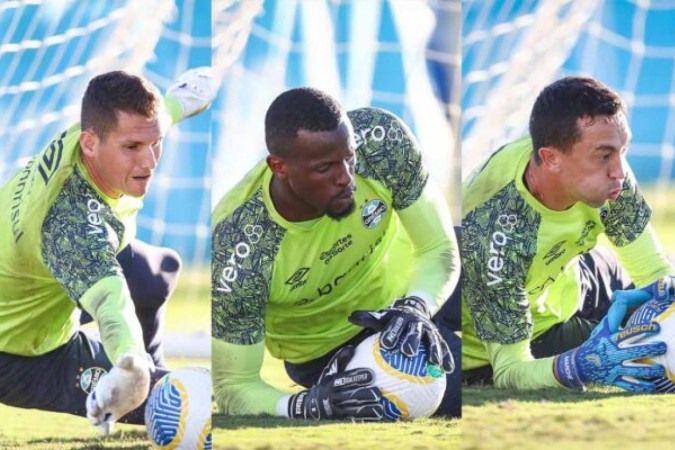 Caíque foi o goleiro titular no último jogo do Grêmio, o empate com o Operário, pela Copa do Brasil -  (crédito: Foto: Lucas Uebel/Grêmio)